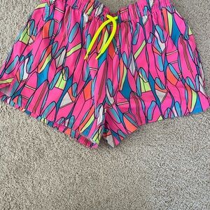 Vineyard Vines Pink and Blue Geometric Kids Shorts